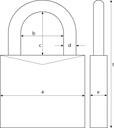 Hänglås 83 utan oval cylinderdraw