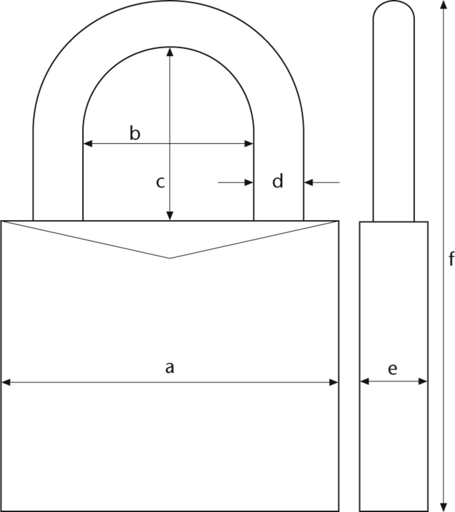 Aluminiumhänglås 83AL/45